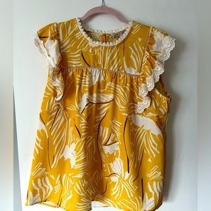 Joy Joy Sleeveless Blouse Yellow